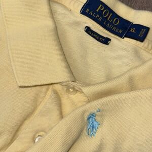 Polo Ralph Lauren Pique Cotton Short Sleeve Polo Men's XL Yellow Stretch Pony